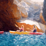 Keri-and-Allie-Kayaking-in-Mykonos-2